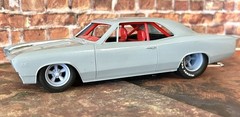 1/24 Scale: 17/15-inch “Torq Thrust D” Wheels W/Drag Slicks; Resin