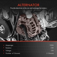 A-Premium Alternator Compatible Chevrolet Malibu 2004-2005 2.2L Cavalier 02-05