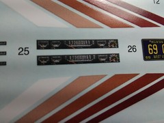 1969 Plymouth GTX Pro Street 1/25 Lot of 2 waterslide decal sheet drag graphics