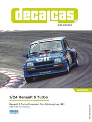 Decalcas 1:24 Scale Decal Renault 5 Turbo Elf #28 W.Röhrl #DCL-DEC099 Cartograf