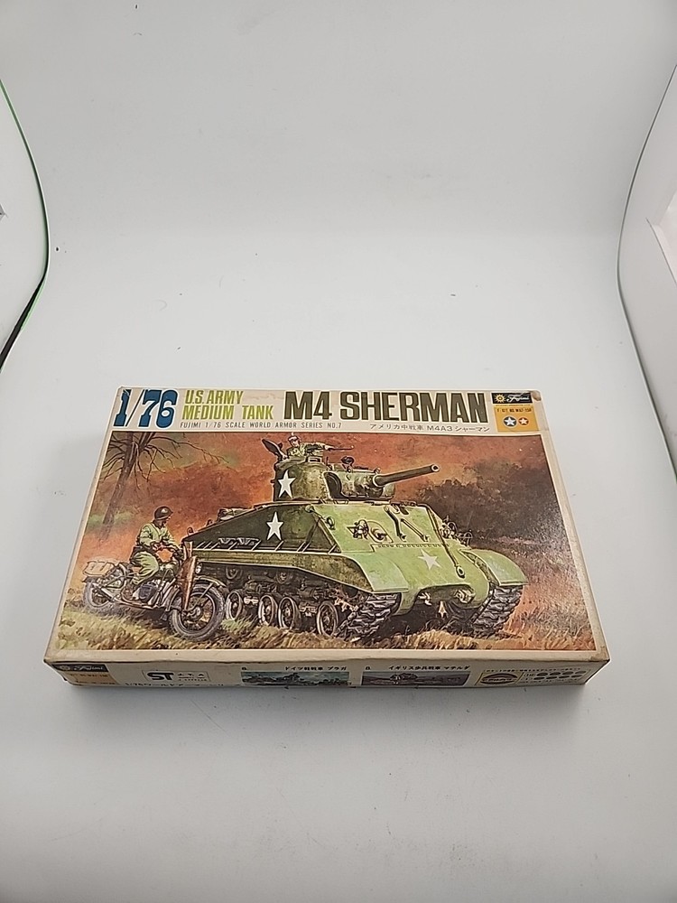 Vintage Fujimi Bachmann 1/76 M4 Sherman U.S. Army Medium Read Description