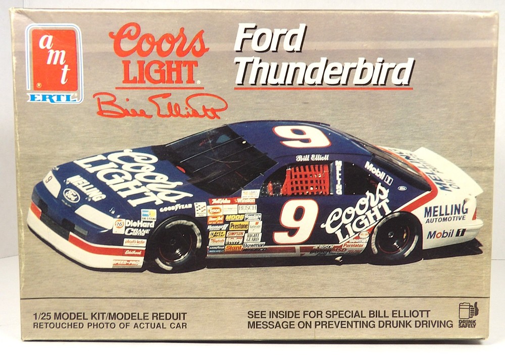AMI ERTL MODEL KIT #6740 COORS LIGHT FORD THUNDERBIRD #9 BILL ELLIOTT