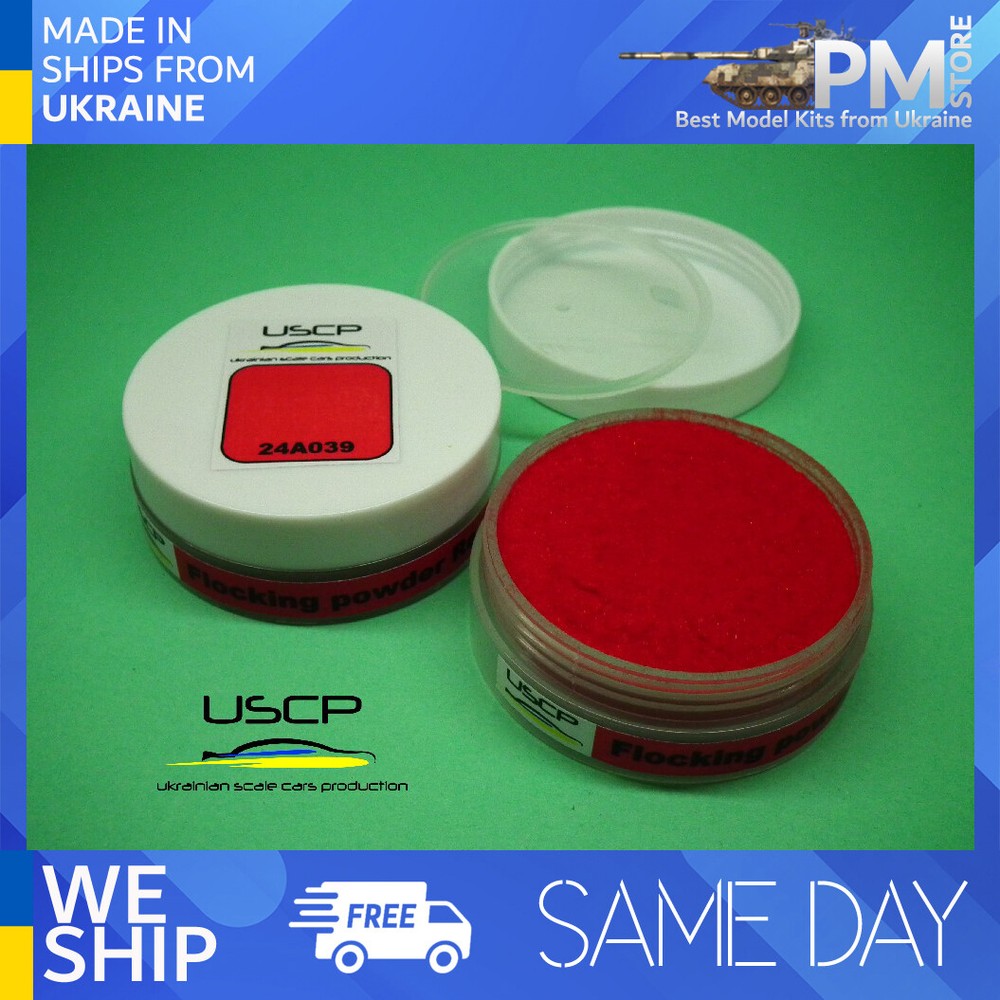USCP 24A039 Hi-Quality Flocking powder Red 30ml