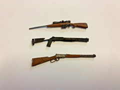 1/25 Resin Winchester 94 Hunting Rifle w/ Scope Shotgun For Dioramas 3D Printed