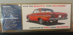 AMT 1964 Plymouth Belvedere 2 Door Hardtop -Slant 6 & V8 1:25 Model Car Kit 1188