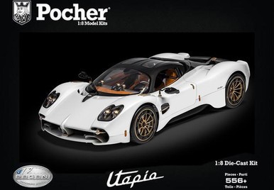 Pocher HK123 1/8 Pagani Utopia Coupé – Rinascimento Lucido (White)