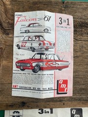 SET OF 7 VINTAGE ORIGINAL INSTRUCTIONS FROM AMT 3 in 1 CUSTOMIZING MODEL KITS