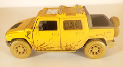 Kintoy 1/40 scale, Die-cast, Painted Dirty Mustard, pull back 2005 Hummer H2 SUT