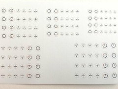 Standard Round White Gauge Face Decals for Scale Model Cars
