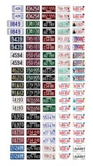 1/43 scale model car assorted USA Massachusetts license plates state tags 1:43