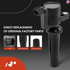 A-Premium Set of 4 Ignition Coil Pack and Iridium Spark Plugs Compatible with
