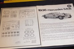 Entex 1:16 #8501 1936 Mercedes 540K Maharaja Sport Roadster *Missing Deck Lids*