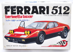 Vintage Kawai Shokai Ferrari 512 Berlinetta Boxer 1/38 Wind‑Up Model Car from JP