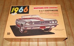 VTG 1966 Ford Mustang GTO 3 in 1 Model Kit EMPTY BOX Only Palmer Plastics