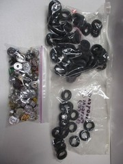 Lot of MPC, Revell, or AMT Tires and Hubcaps for 1/24 or 1/25 Scale