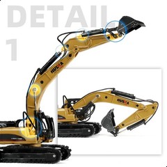 Toy set Dump truck and excavator, die-cast model of construction equipment,