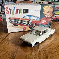 Built Model Car, STARTED AMT Skyline Kit Ford Galaxy Vintage Type Race Car