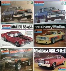 1970 Chevelle CUSTOM HOOD for Revell Monogram 1:24 Model Kit 70 Chevy Malibu SS