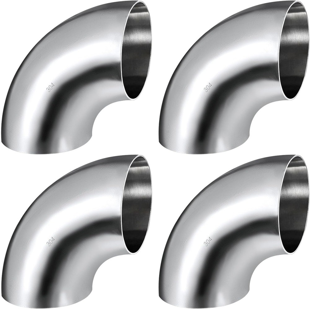 2.5 Inch 90 Degree SS304 Stainless Steel Bend Tube Exhaust Elbow Pipe for Car