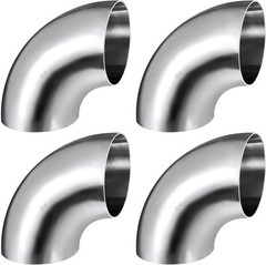 2.5 Inch 90 Degree SS304 Stainless Steel Bend Tube Exhaust Elbow Pipe for Car