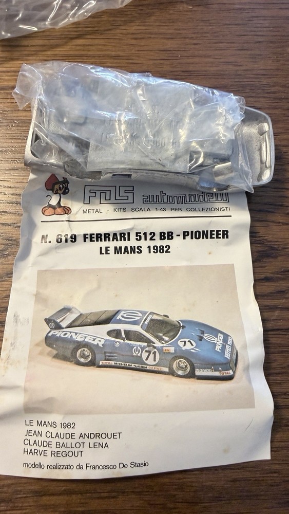 Vintage FDS 619 Ferrari 512 BB LM Pioneer Le Mans 1982 1:43 Metal Kit
