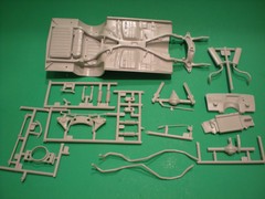 1962 Chevy bel air ss 1/25 Frame Chassis Axle Rear Suspension Dual Exhaust Parts