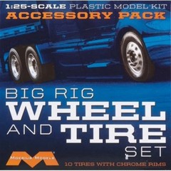 Moebius 1/25 Big Rig Wheel And Tire Set (10) MOE1010