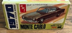 Vintage AMT 1/25 Scale 1970 Monte Carlo Motor City Stocker Series Model Built