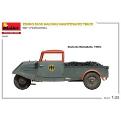 Miniart #38063 1/35 Tempo E400 Railway Maintenance Truck with Personnel
