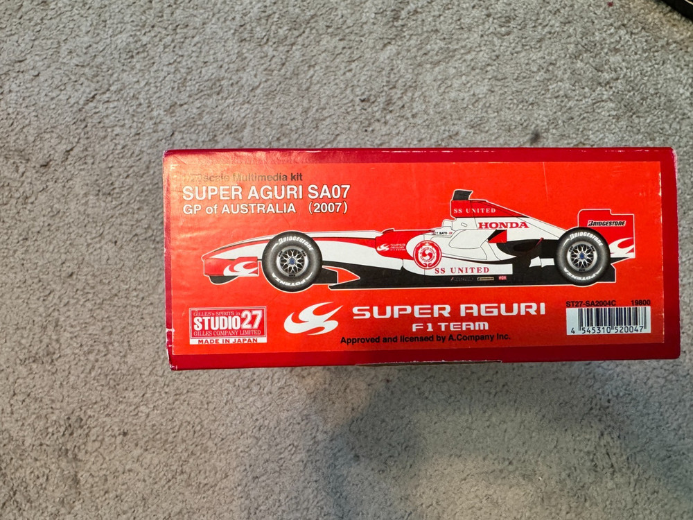Studio27 1:20 Super Aguri SA07 2007 GP of Australia Model Kit