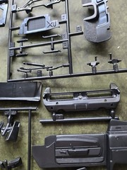 1967 Mustang GT-350 AMT Body Hood Chassis Suspension Model Parts 1:25 STK M12