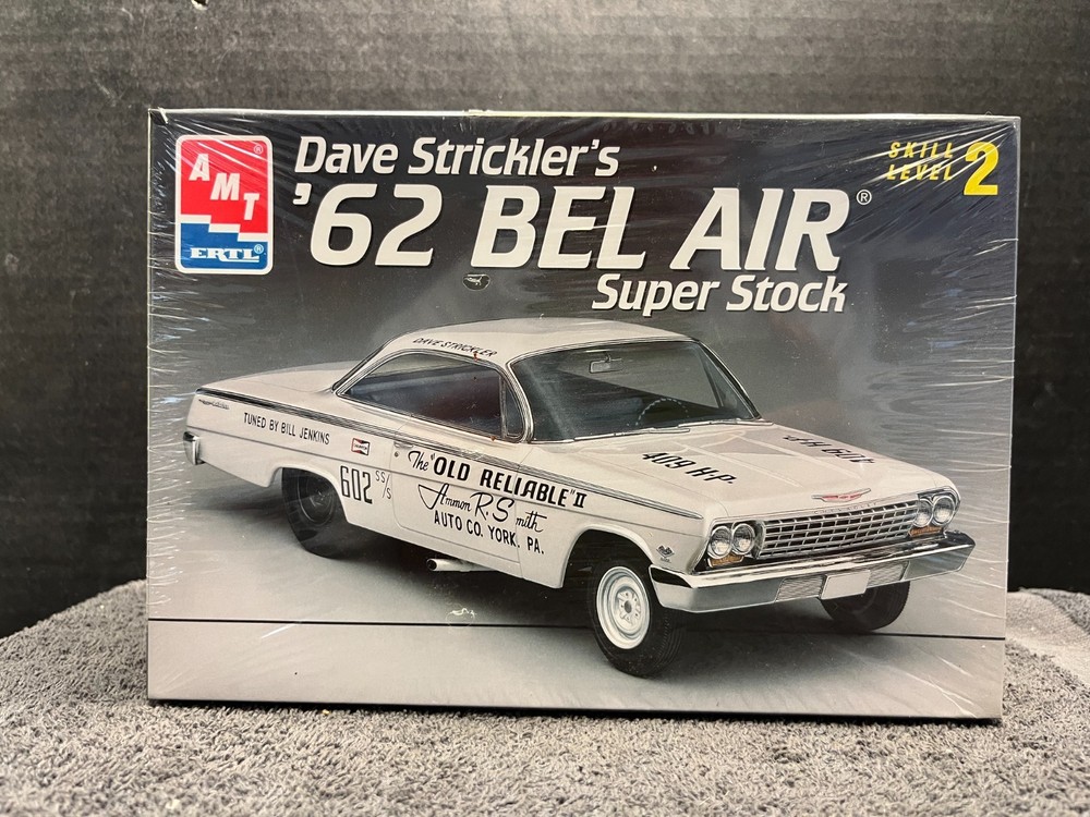 1:25 AMT ERTL MODEL KIT 62 DAVE STRICKER’S CHEVROLET BEL AIR SEALED SKILL-2 UTM