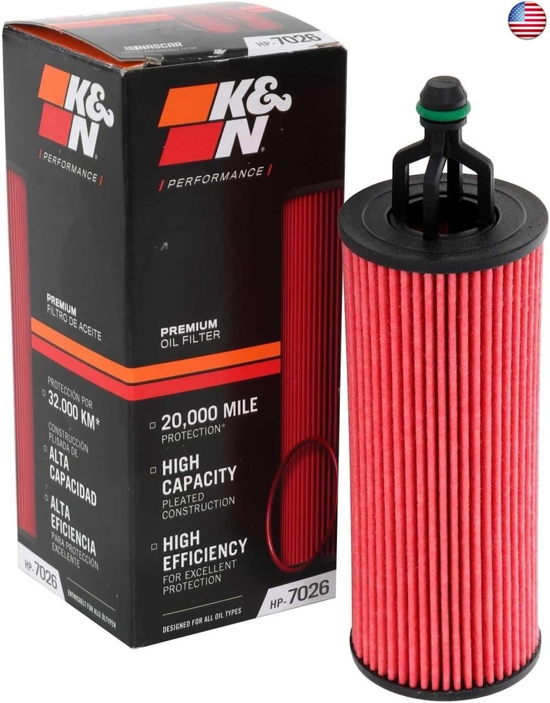 K&N Oil Filter: 20,000 Mile Engine Protection, High Capacity/High