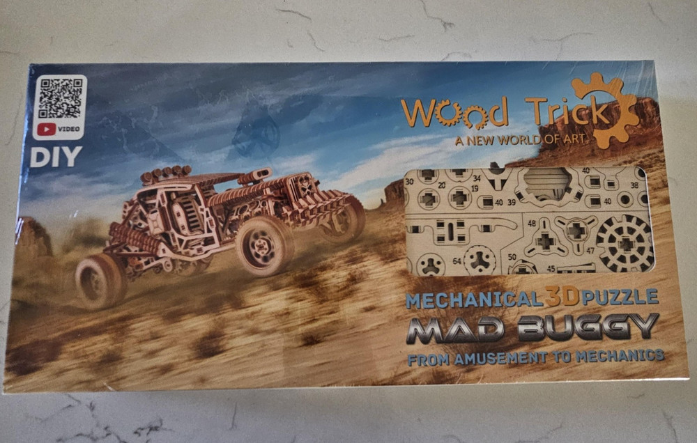 Wood Trick Mechanical 3D Puzzle Mad Buggy Wooden DIY Model Car Kit New Sealed