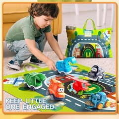 Big Cartoon Truck Car Toys for 1 Year Old Boy with Playmat/Storage Bag|Baby…