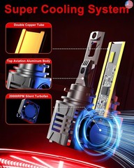 2026 Upgrade H 11 Led Bulbs [Super Bright] 65000lm 900% Brighter,1:1 Halogen