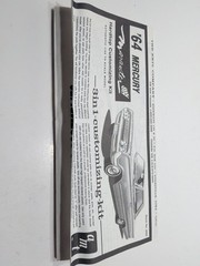 ✨VINTAGE✨AMT – 1/25th Scale ’64 Mercury Marauder Kit Box Instructions Parts Only
