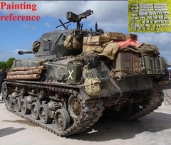 1/35 Cast Resin Sherman Rage M4 Tank Armored Fighting Vehicle External Equipm…