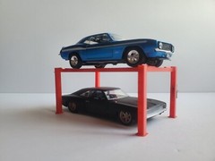 4 Post Lift For 1/32 Scale Garage Mini Display RC Double Stack Car Storage
