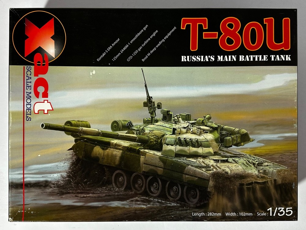 Xact XS35001 1/35 Scale Russian T-80U Main Battle Tank, New Tooling Parts Sealed