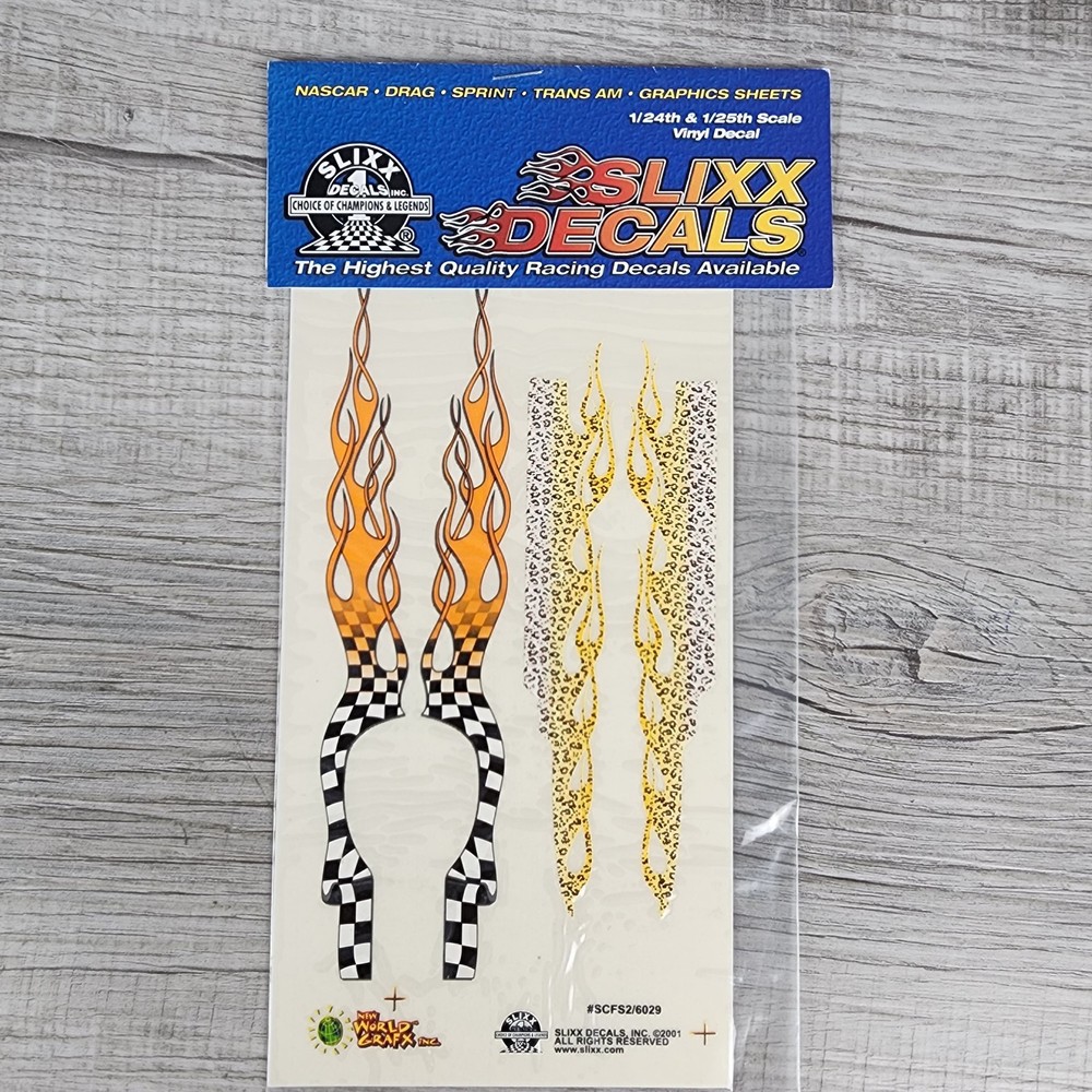 Slixx SCFS2/6029 Pine Wood Derby & Slot Car Vinyl Decals 1/24 1/25 Scale