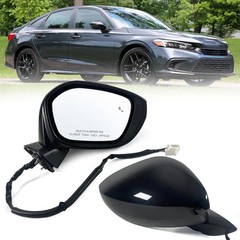 Right Passenger Mirror 2022-2025 Honda Civic 7-Pin Crystal Black 2026