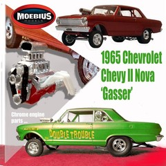 MOEBIUS MODELS 2324 1/25 1965 CHEVROLET CHEVY II NOVA ‘GASSER’ PLASTIC MODEL KIT