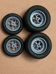 Resin 17/15 Scale in. “Weld Magnum III” Drag Wheels W/ Cheater Slicks 1/24,1/25