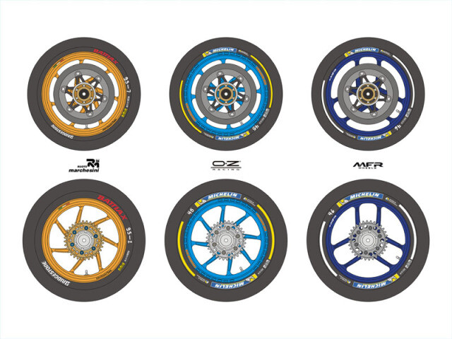 Blue Staff 1/12 Tire & Wheel Manufacturer Logo Decal 6 Types Set JP a445