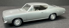 1967 MPC Plymouth Barracuda Hardtop Dealer Promo Car RARE Metallic Silver