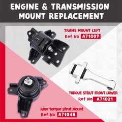 Engine Motor & Transmission Mount Compatible with Fits 2010-2013 Hyundai Tucson&