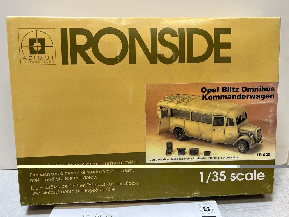 Opel Blitz Omnibus Kommanderwagen Azimut Ironside IR 020 1:35 (Incomplete)