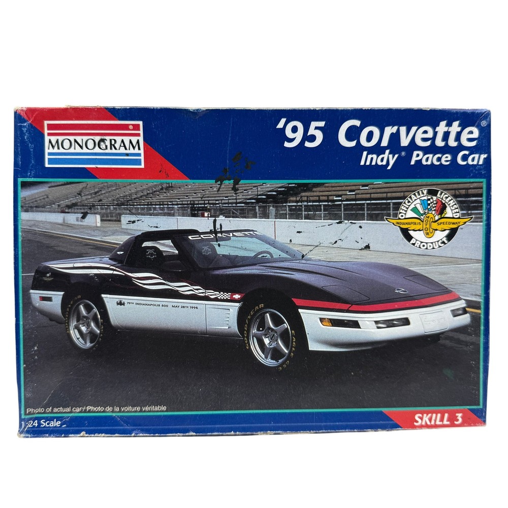 VTG MONOGRAM ’95 Corvette Indy Pace Car Model Kit 1:24 Scale Skill 3 Parts Only