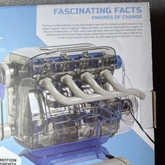 Discovery Mindblown Model Engine Building Kit 4 Cylinder Combustion Open Box NEW